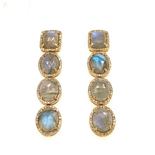 Load and play video in Gallery viewer, New Four Drop Labradorite Earrings

