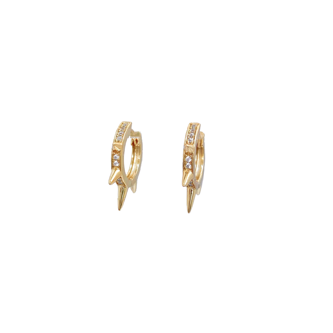 Multi Spike Hoop Earrings