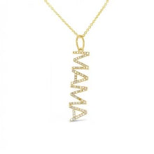 Load image into Gallery viewer, 14kg and White Diamond MAMA Pendant

