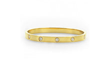 Load image into Gallery viewer, Gold Diamond Bangle Bracelet
