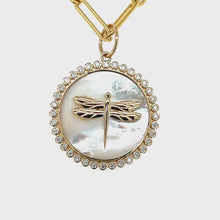 Load and play video in Gallery viewer, 14kg Mother of Pearl and White Diamond Dragonfly
