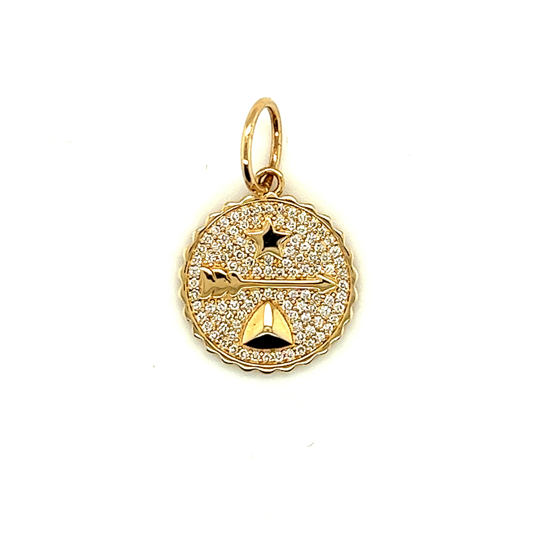 14kg and White Diamond Lucky Medallion