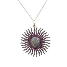 Load image into Gallery viewer, Pink Sapphire and Diamond Sunburst
