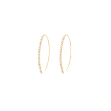 Load image into Gallery viewer, Gold and Diamond Threader Hoop Earrings
