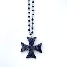 Load image into Gallery viewer, Blue Sapphire Maltese Cross
