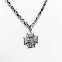 Load image into Gallery viewer, Diamond and Silver Cross Necklace
