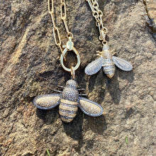 Load image into Gallery viewer, Gold and Silver Bee Pendant Medium
