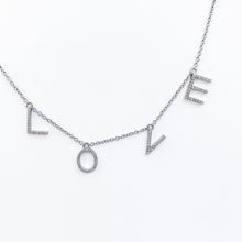 Load image into Gallery viewer, Dangling LOVE Necklace In Sterling Silver

