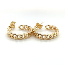 Load image into Gallery viewer, 14kg Filled Curb Chain Earrings
