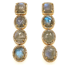 Load image into Gallery viewer, New Four Drop Labradorite Earrings
