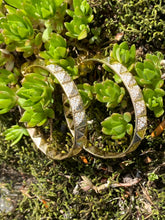 Load image into Gallery viewer, 14kg and White Diamond Pyramid Hoop Earrings
