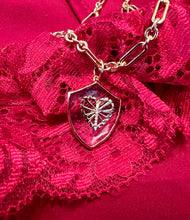 Load image into Gallery viewer, Heart and Diamond Crystal Shield Charm
