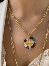 Load image into Gallery viewer, Enamel Gold and Diamond Compass
