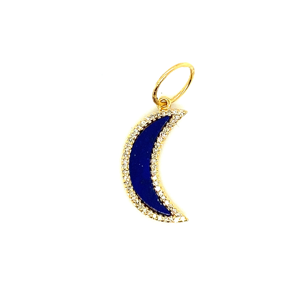 14kg and white diamond Lapis Moon