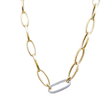 Load image into Gallery viewer, 14kg Large Link Necklace with One Diamond Link
