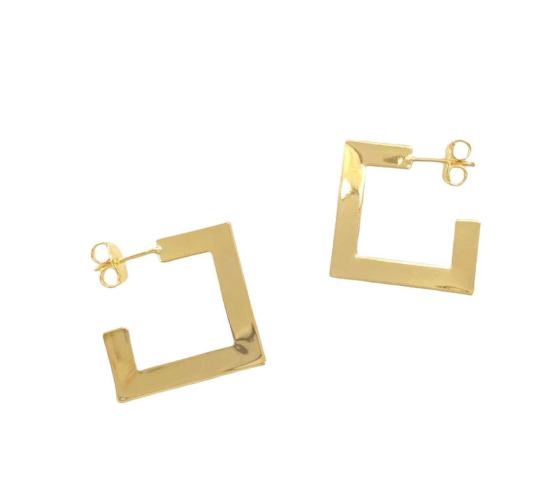 14k gold filled Square Earrings