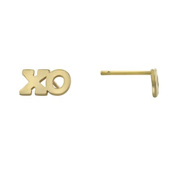 14k Gold XO earrings