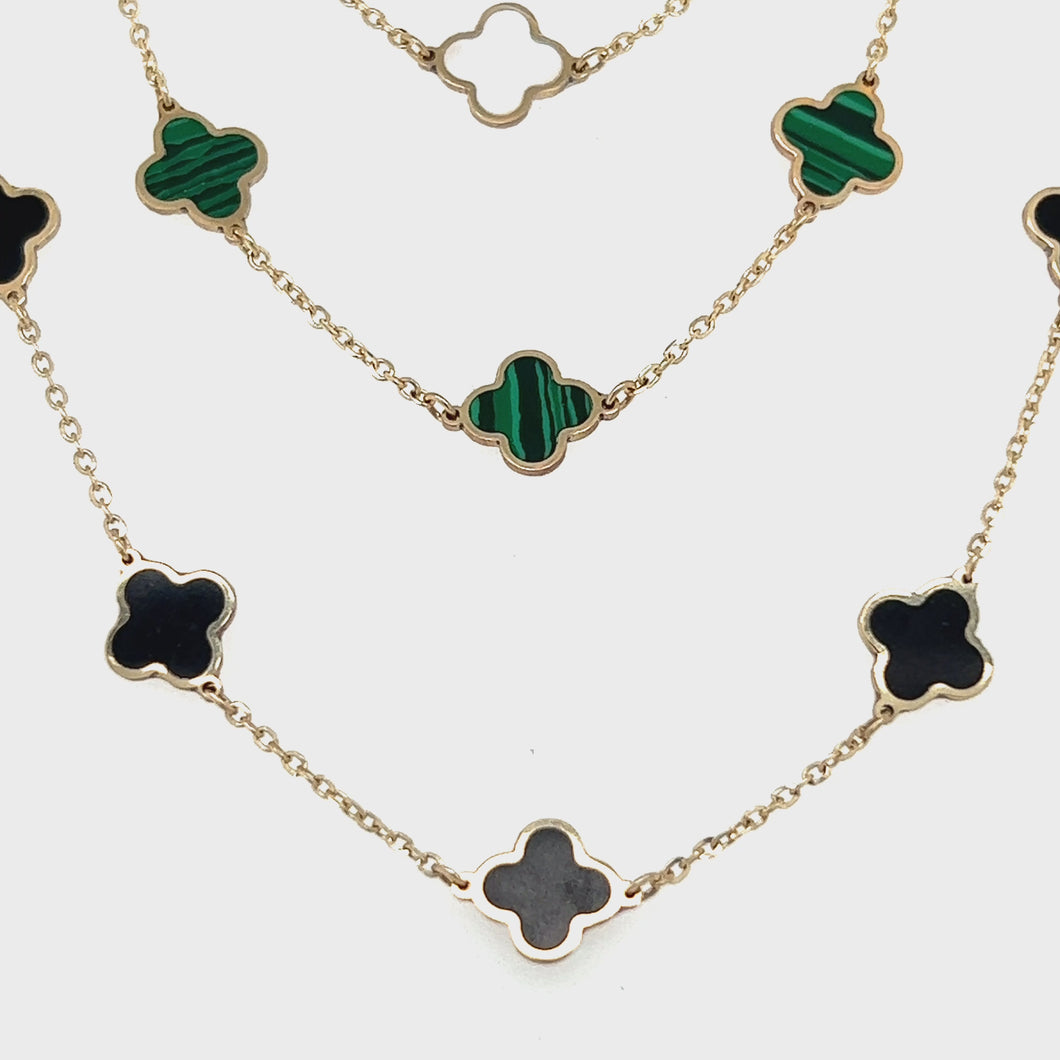 14kg Small Clover Necklaces