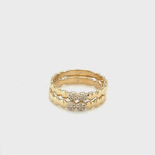 Load and play video in Gallery viewer, 14kg Diamond Circle Stackable Rings
