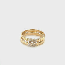 Load and play video in Gallery viewer, 14kg Diamond Circle Stackable Rings
