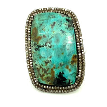 Load and play video in Gallery viewer, Rectangular Turquoise Ring
