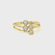 Load and play video in Gallery viewer, 2 Bezel Set Diamond Friendship Ring
