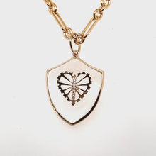 Load and play video in Gallery viewer, Heart and Diamond Crystal Shield Charm
