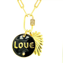 Load and play video in Gallery viewer, Enamel Love Circle Pendant
