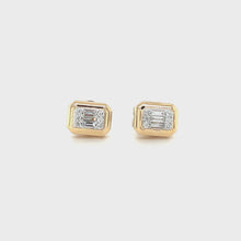 Load and play video in Gallery viewer, 14kg Baguette Stud Earrings
