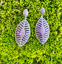 Load image into Gallery viewer, Pink Sapphire and White Diamond Earrings
